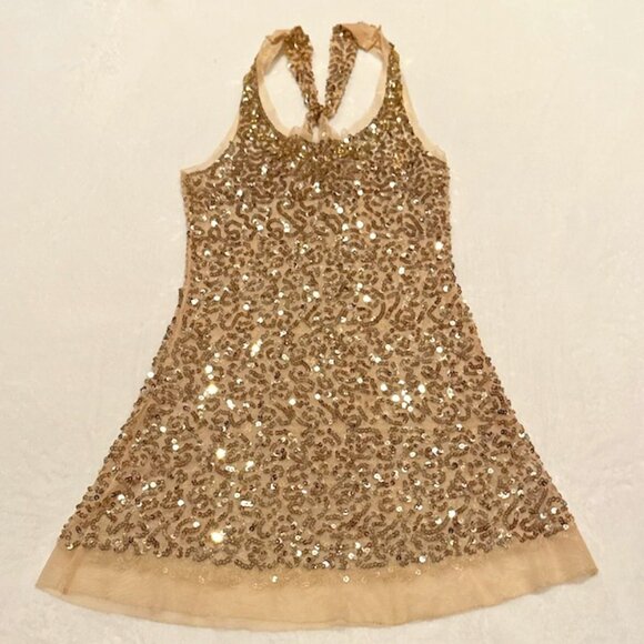 golden sequin tank top vintage - Picture 1 of 3